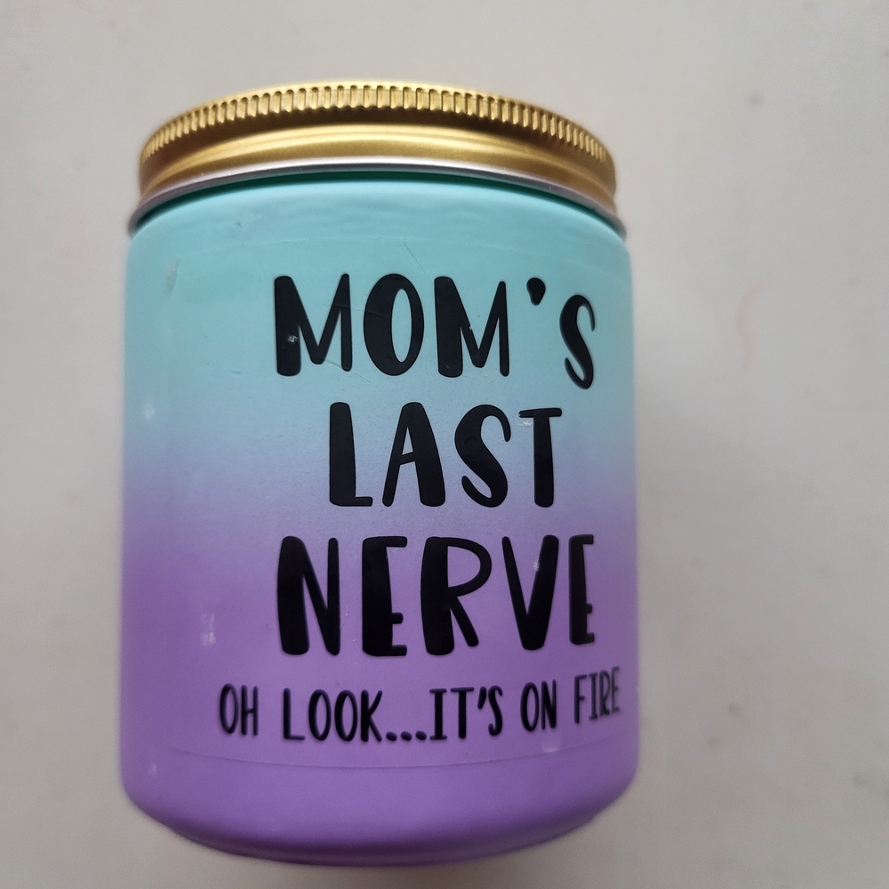 Purple and Blue Scented Candle